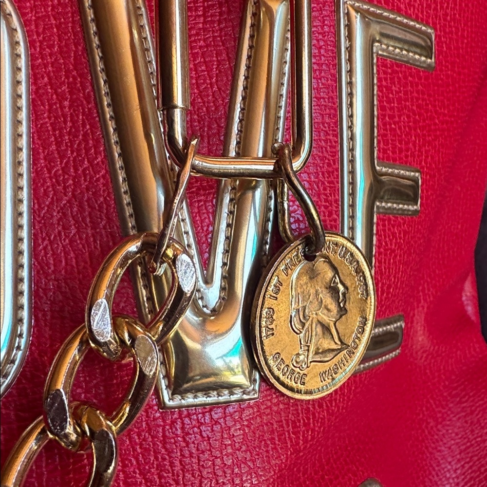 Love Moschino Red Leather Tote - Picture 10 of 11